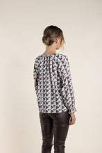 Load image into Gallery viewer, SALE : Two-T&#39;s Print Top- Pink, Mint &amp; Clove Print - Sizes: 10 12 14 16