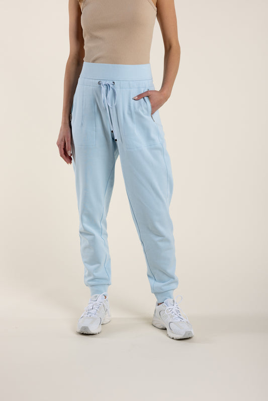 SALE  Two T's  Ice Blue Track Pant With Zips   -   Sizes: 10  14  16