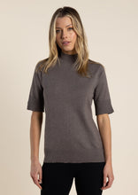 Load image into Gallery viewer, Two-T&#39;s   Mock Turtle Neck Knit    Clove   -   Sizes:   M L XL