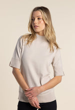 Load image into Gallery viewer, Two T&#39;s   Mock Turtle Neck   Natural  -   Sizes: XS M L XL