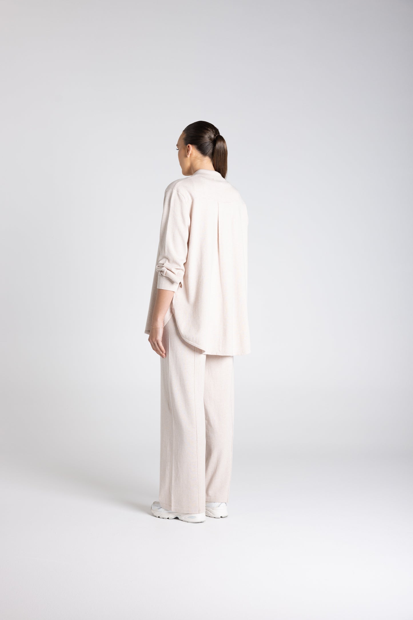Two - T's Knit Shirt - Oat - Sizes: XS S M L