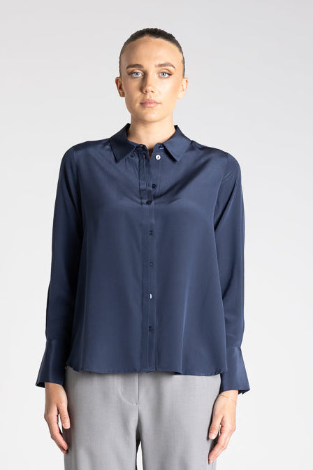 Two - T's Ink Silk Shirt - Sizes: 8 12 16