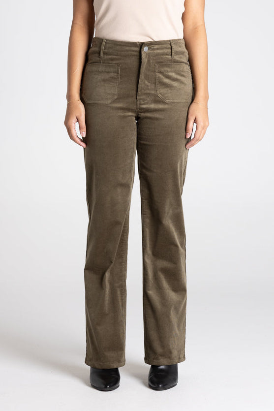 Two - T's Cord Pant - Khaki - Sizes: 14 16