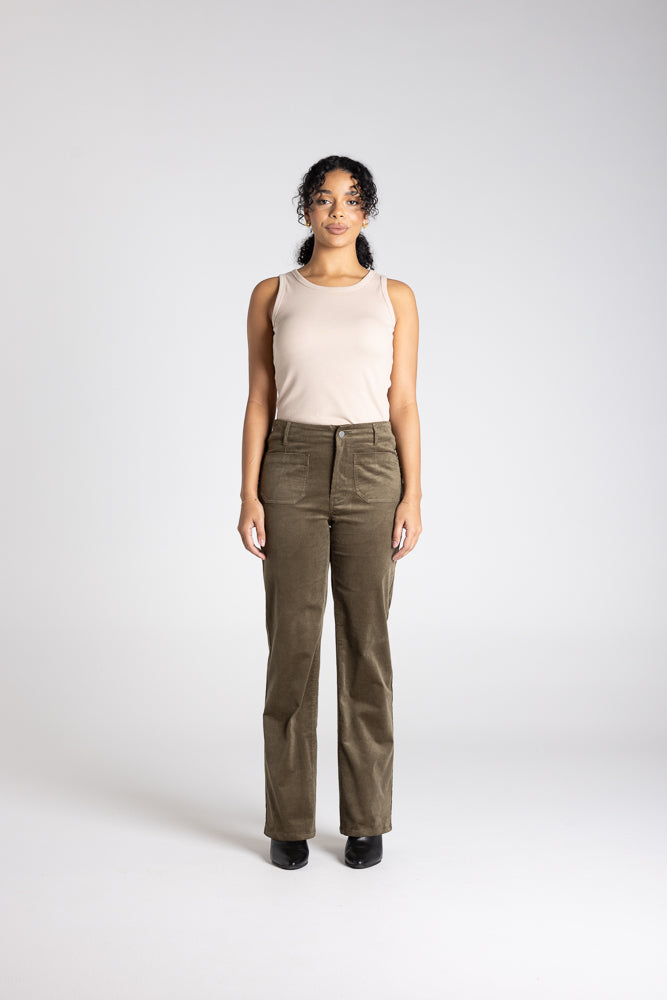 Two - T's Cord Pant - Khaki - Sizes: 14 16