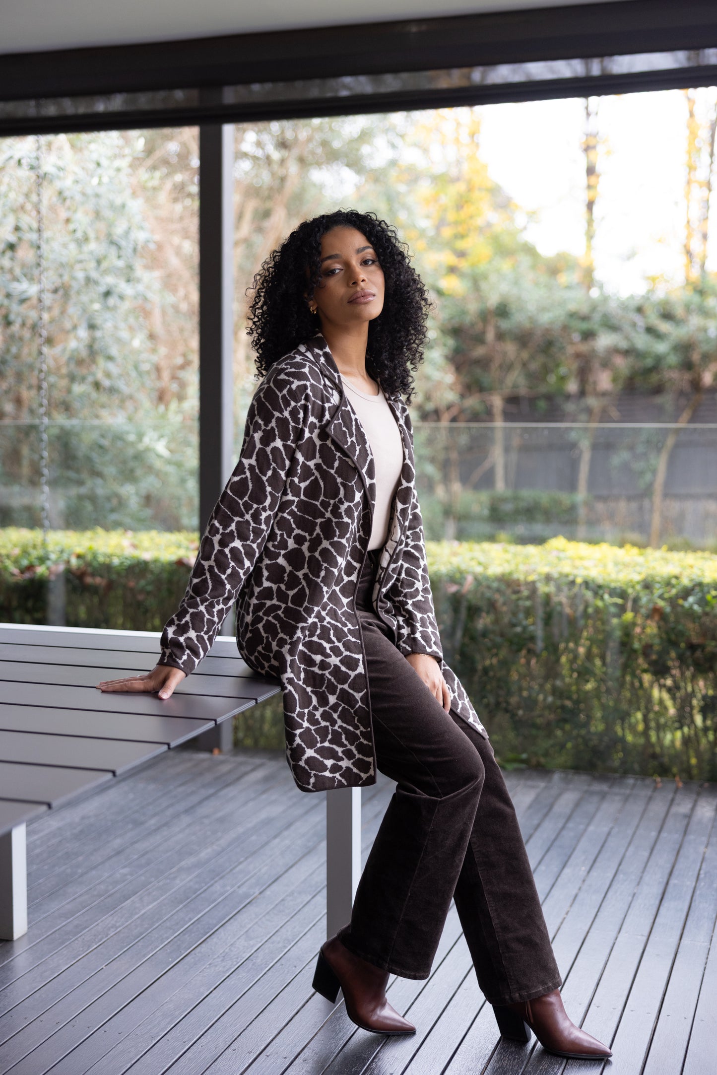 Two -T's Animal Print Long Cardigan - Sizes: S M L XL