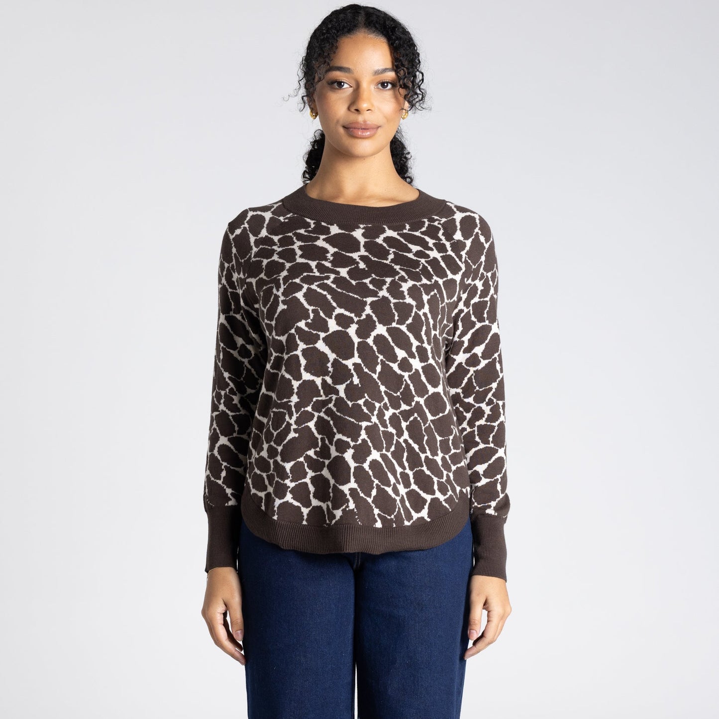 Two - T's Animal Scoop Crew Knit - Sizes: S M L
