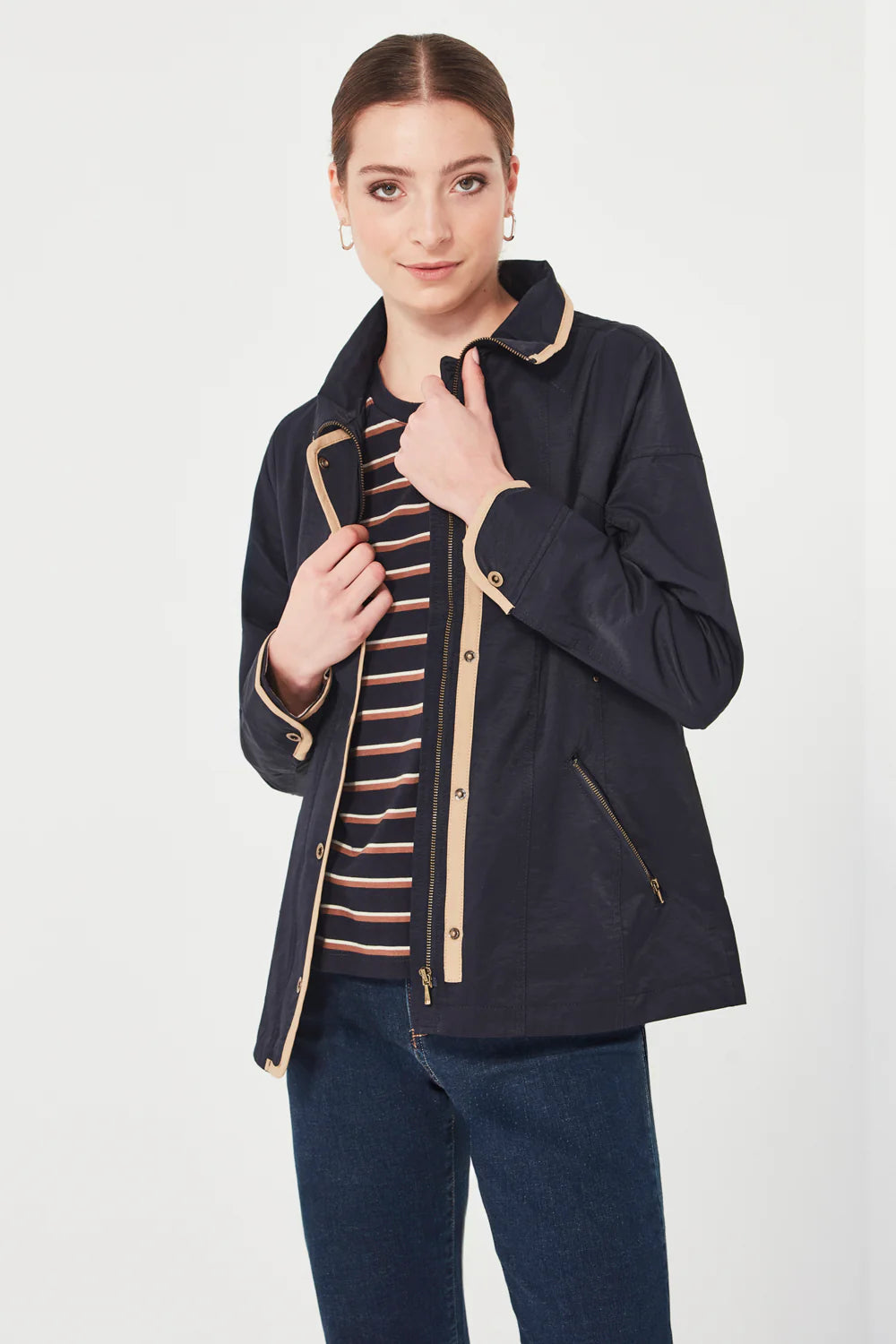 Verge "Trance Jacket" - Ink/Camel Trim - Sizes: S M L XL