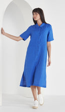 Load image into Gallery viewer, Verge &quot;Treasury&quot; Cobalt Linen Dress - Sizes:  L