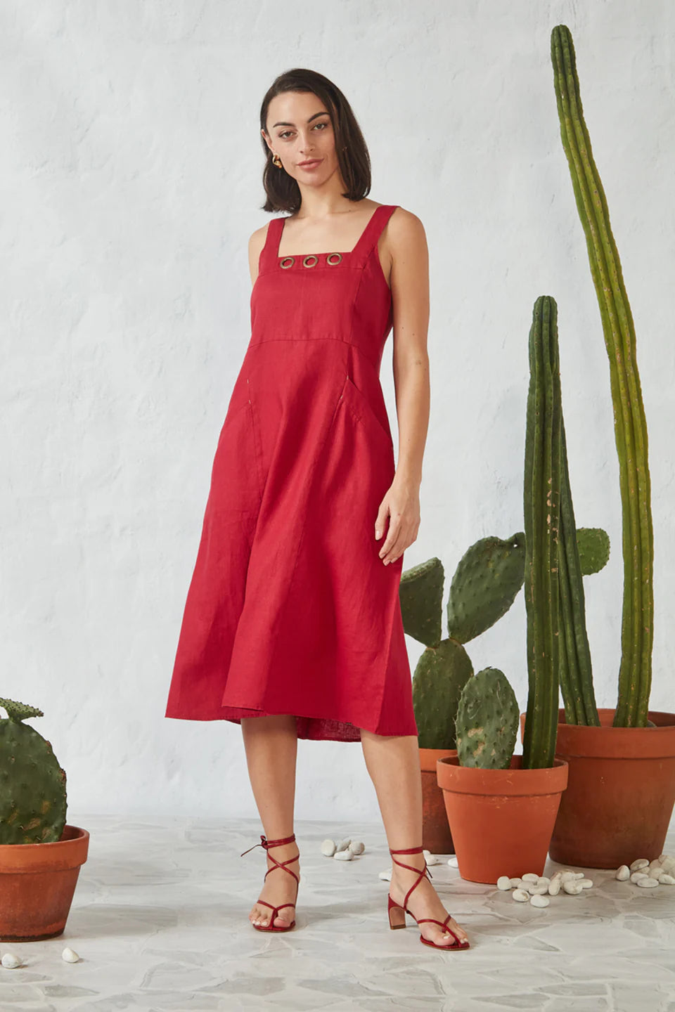 Verge Vivian Dress - Raspberry - Sizes: S M L