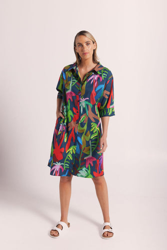 SALE   Wear Colour     Shirt Dress  -  Jungle Boogie Print    -    Size:   12