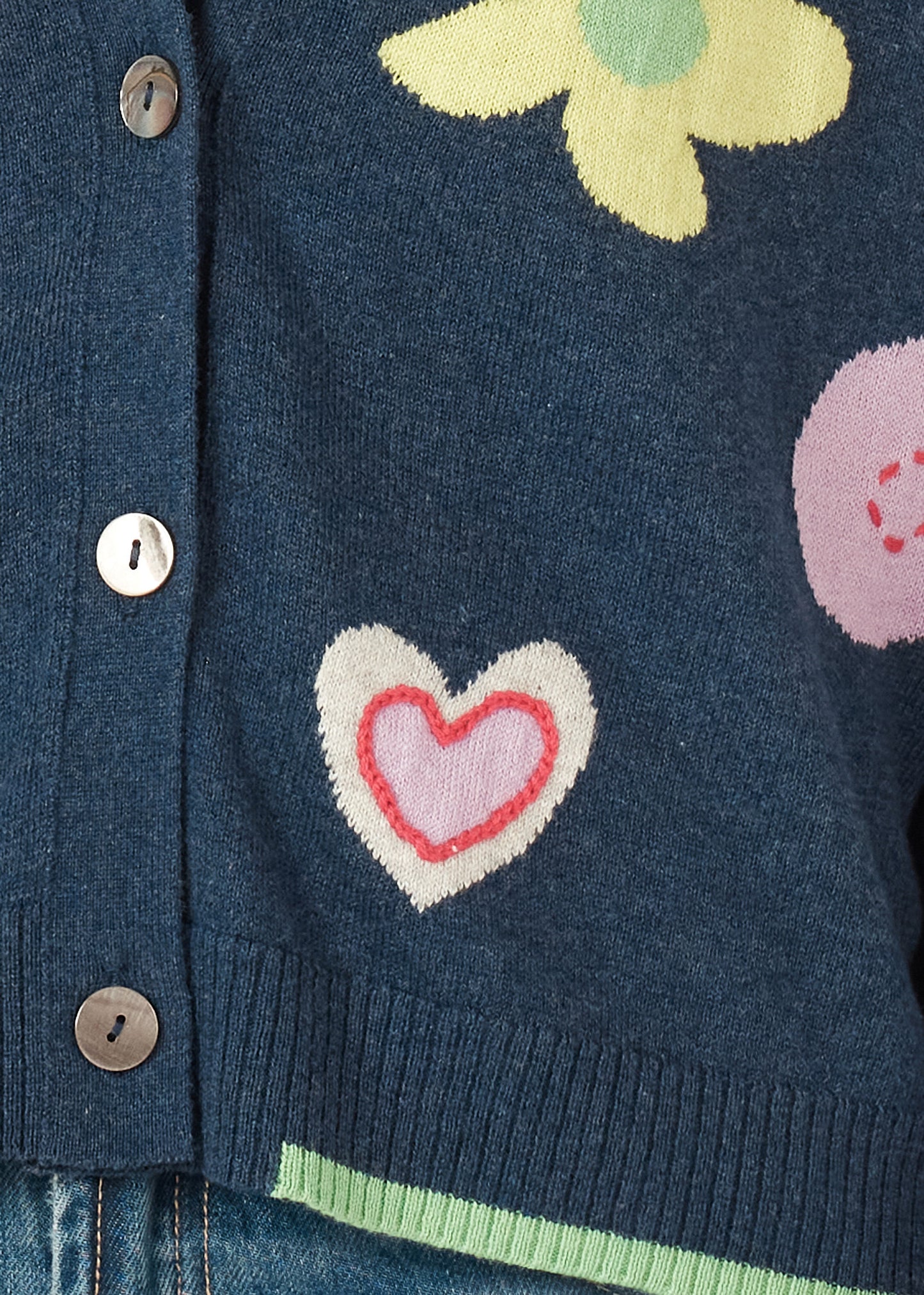 Zaket & Plover    "Happy Cardi"     Denim Blue    -    Size:  L