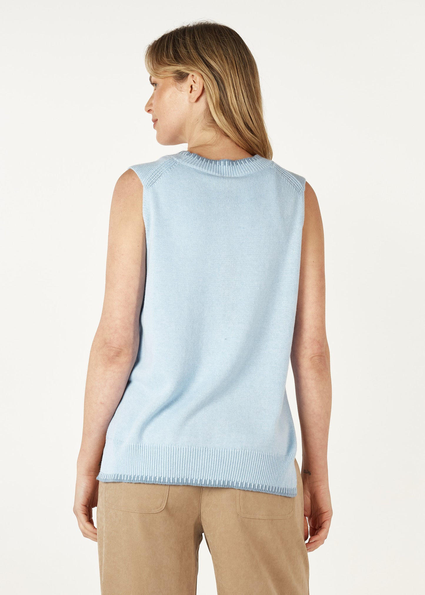 Zaket & Plover Essential Two Tone Vest - Sky Blue -  Sizes: XS S