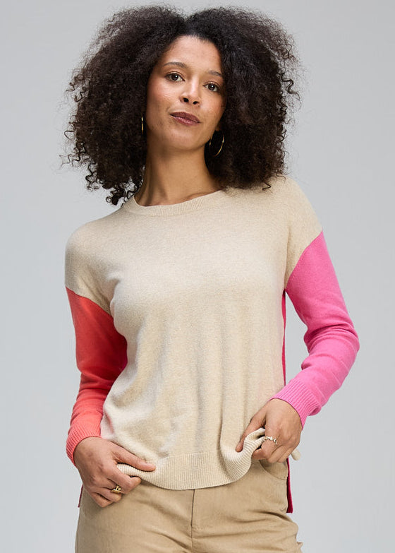 Zaket & Plover "Patch Play" Jumper - Almond - Sizes:  L
