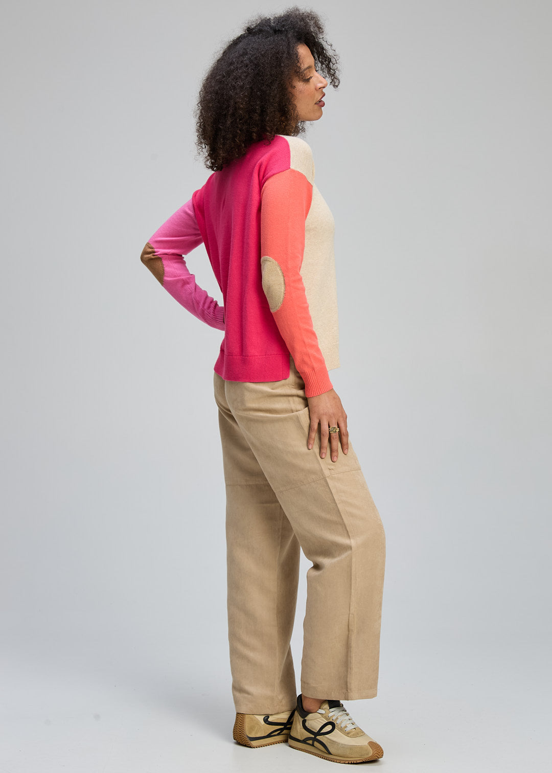 Zaket & Plover "Patch Play" Jumper - Almond - Sizes:  L