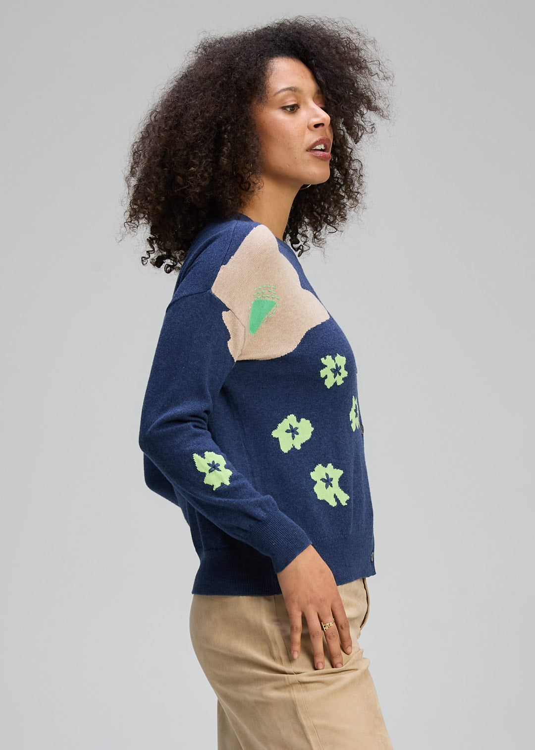 Zaket & Plover   "Petal Play Cardi"   -   Denim  -   Sizes:  S
