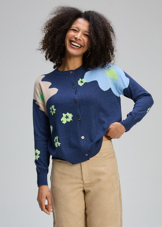 Zaket & Plover   "Petal Play Cardi"   -   Denim  -   Sizes:  S   XL