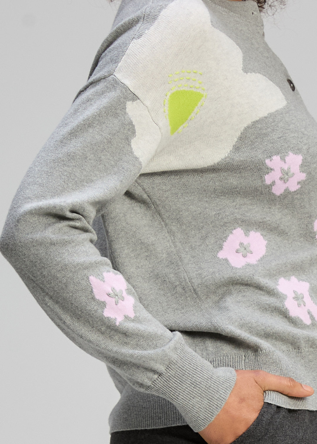 Zaket & Plover "Petal Play" Cardi - Marl - Sizes: XS S M L