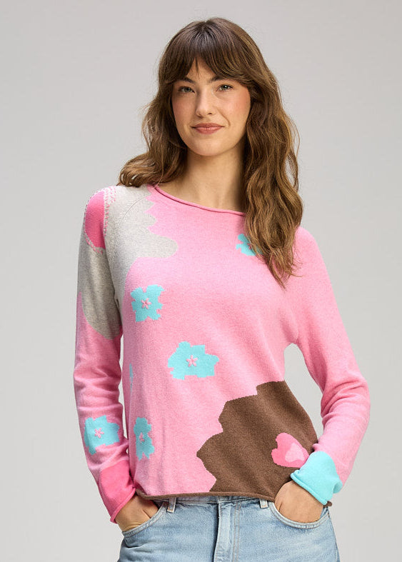 Zaket & Plover "Petal Play" Jumper - Peony - Size: L