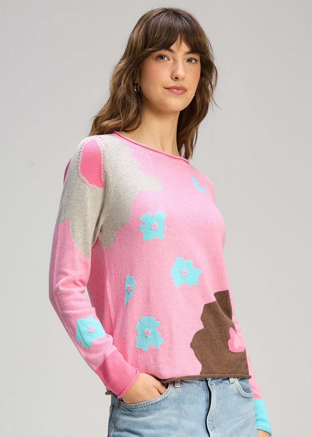 Zaket & Plover "Petal Play" Jumper - Peony - Size: L