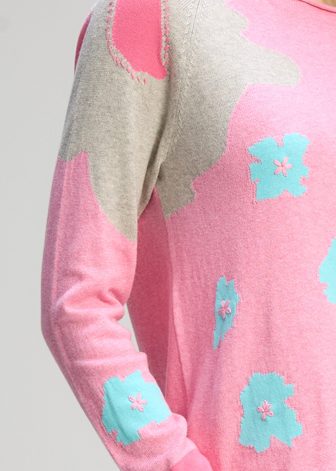 Zaket & Plover "Petal Play" Jumper - Peony - Size: L