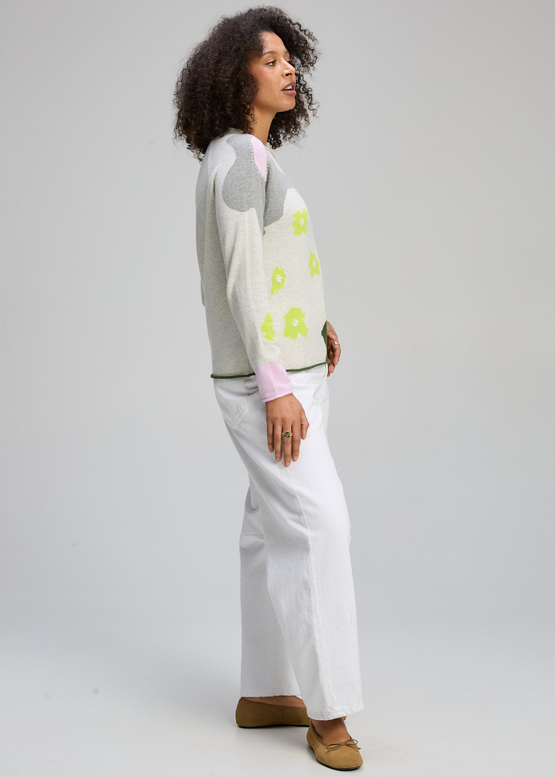 Zaket & Plover "Petal Play" Jumper - Ice - M  L
