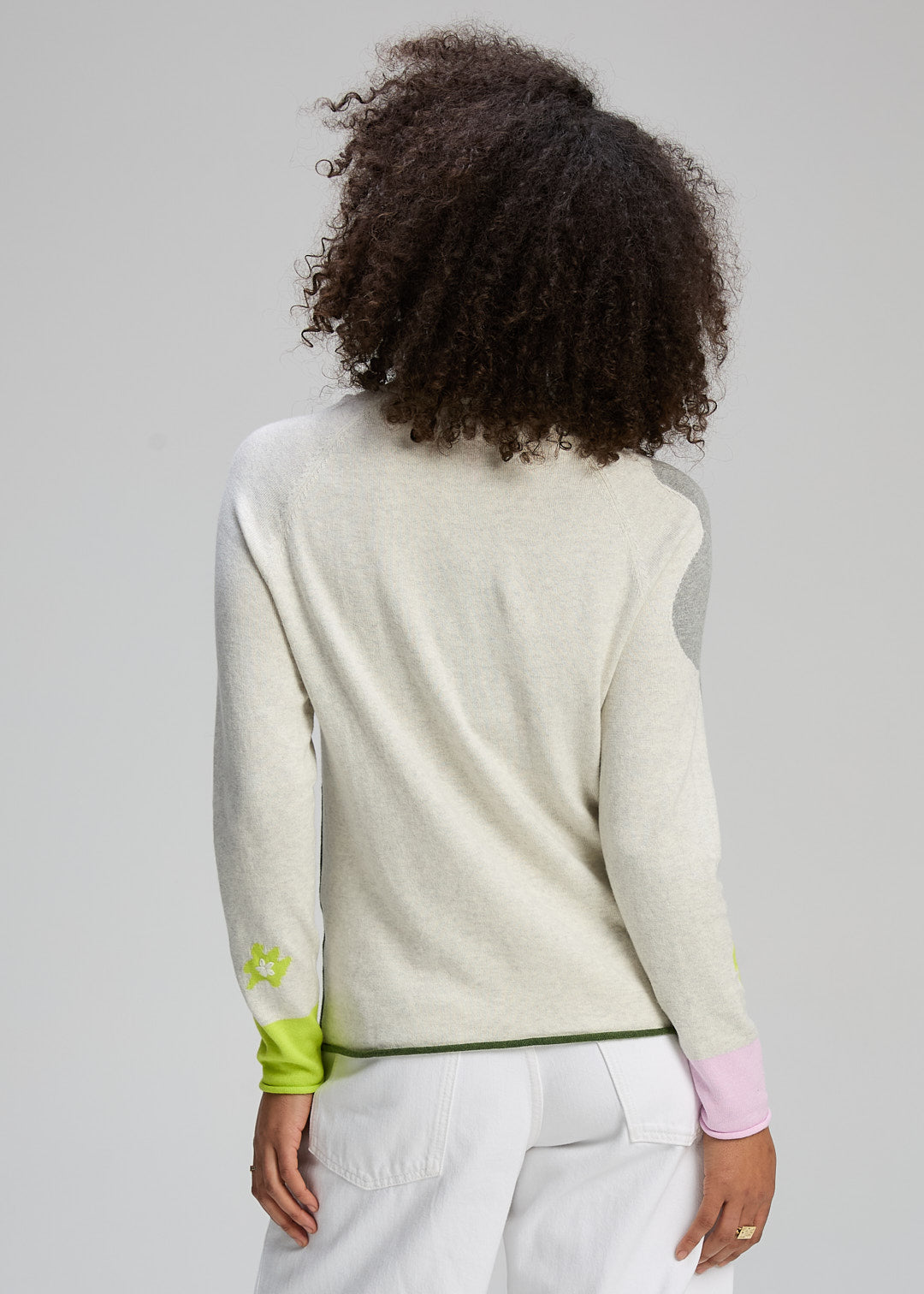 Zaket & Plover "Petal Play" Jumper - Ice - M  L
