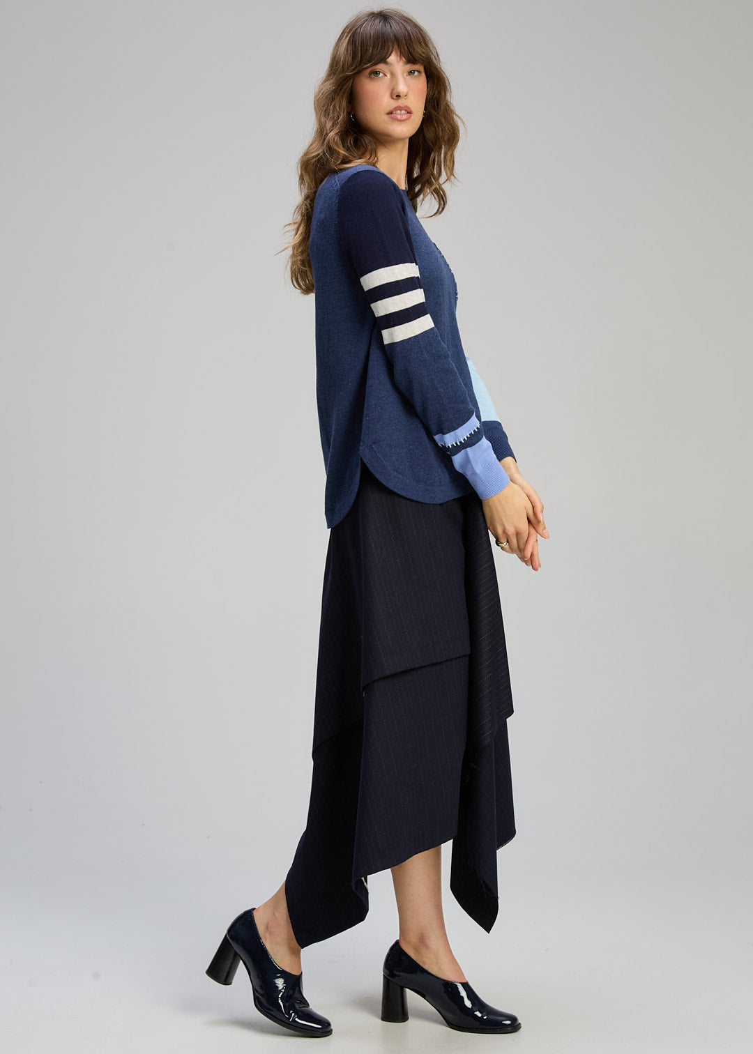 Zaket & Plover   "Pocket Detail" Jumper   -   Dark Denim   -   Sizes:    XL
