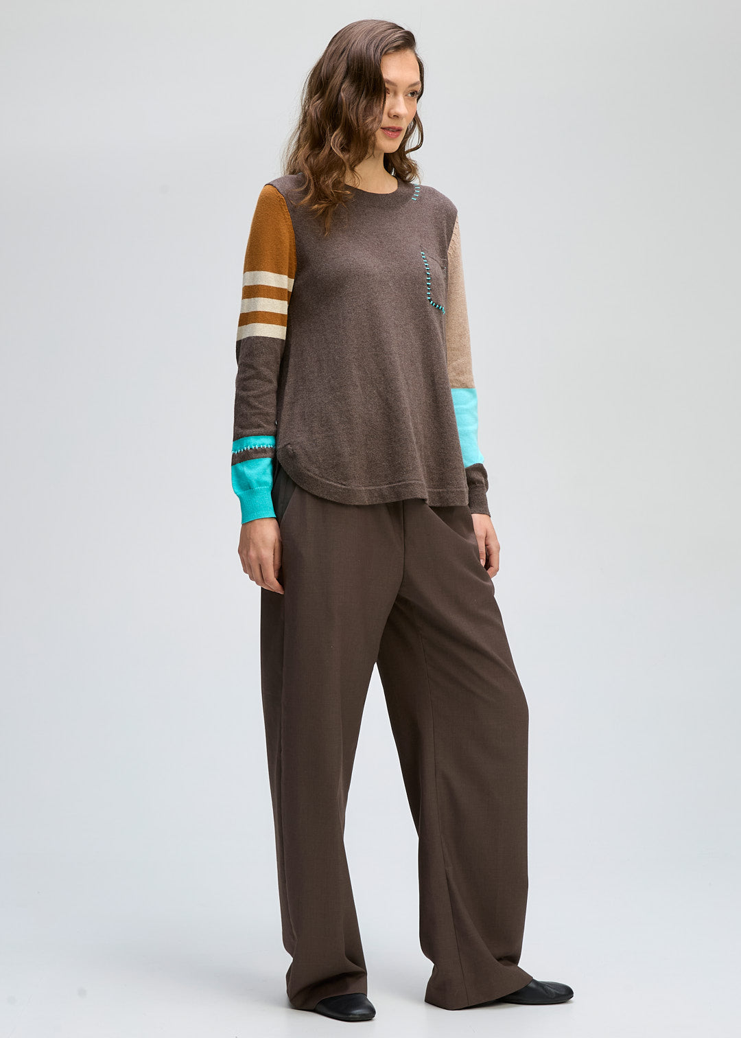 Zaket & Plover "Pocket Detail Jumper" - Mocha - Sizes: S M L XL