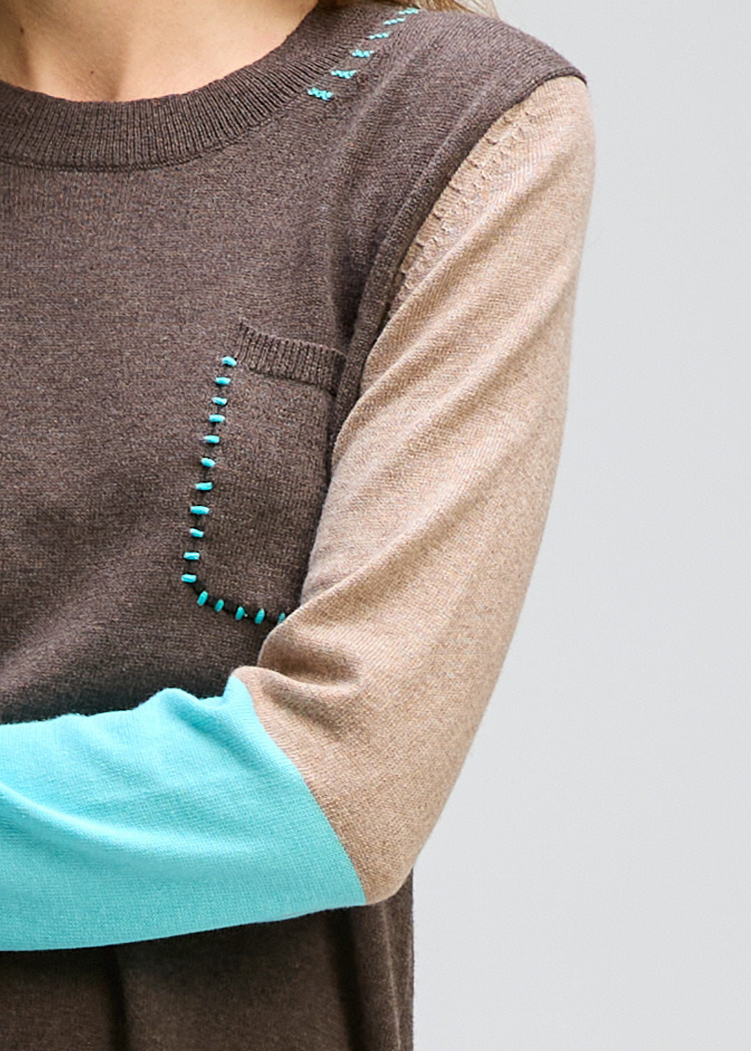 Zaket & Plover "Pocket Detail Jumper" - Mocha - Sizes: S M L XL