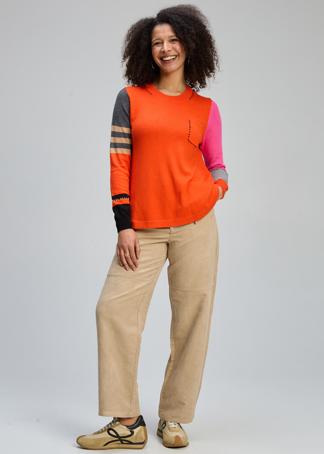 Zaket & Plover Pocket Detail Jumper - Persimmon - Sizes: XS
