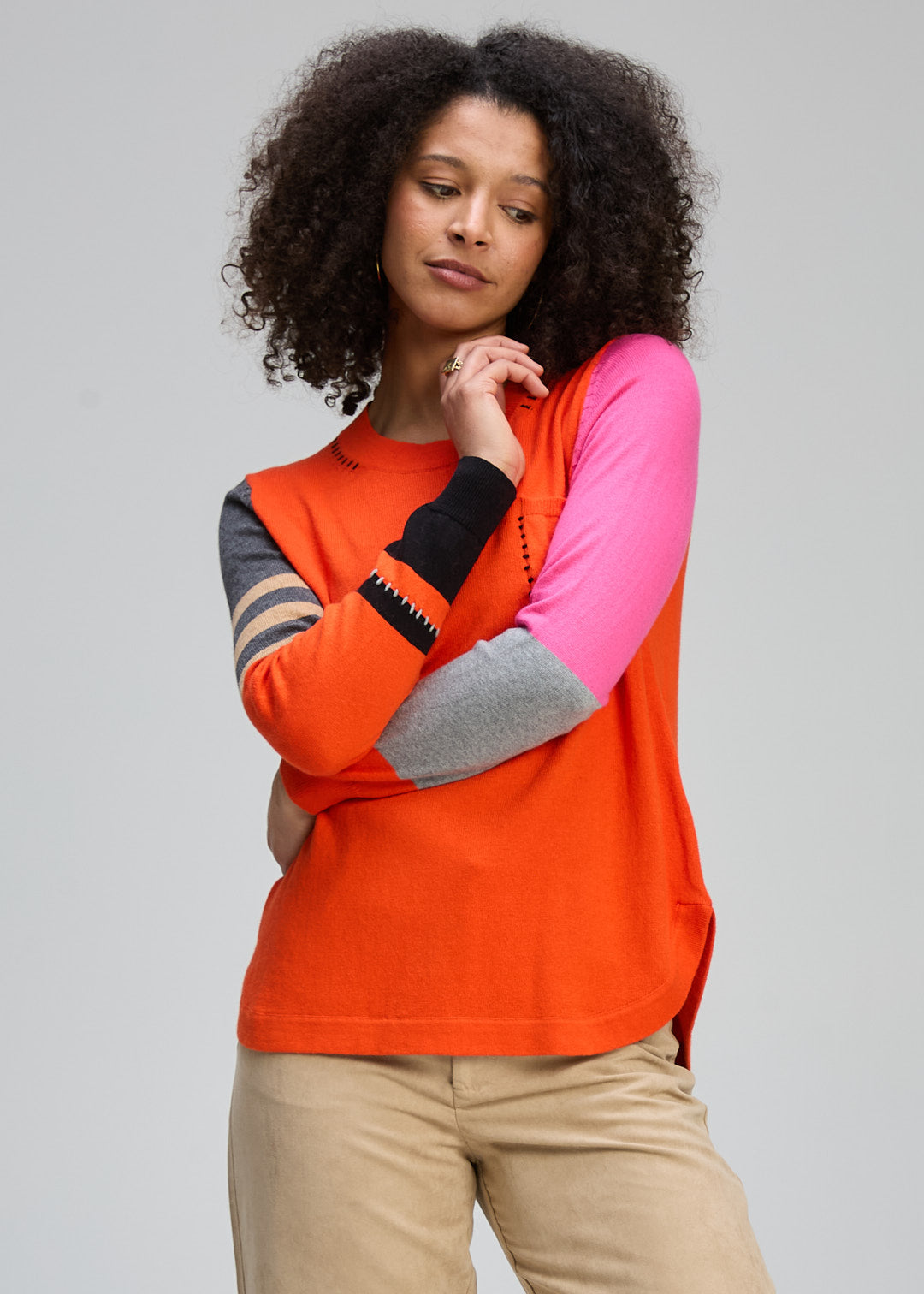 Zaket & Plover Pocket Detail Jumper - Persimmon - Sizes: XS