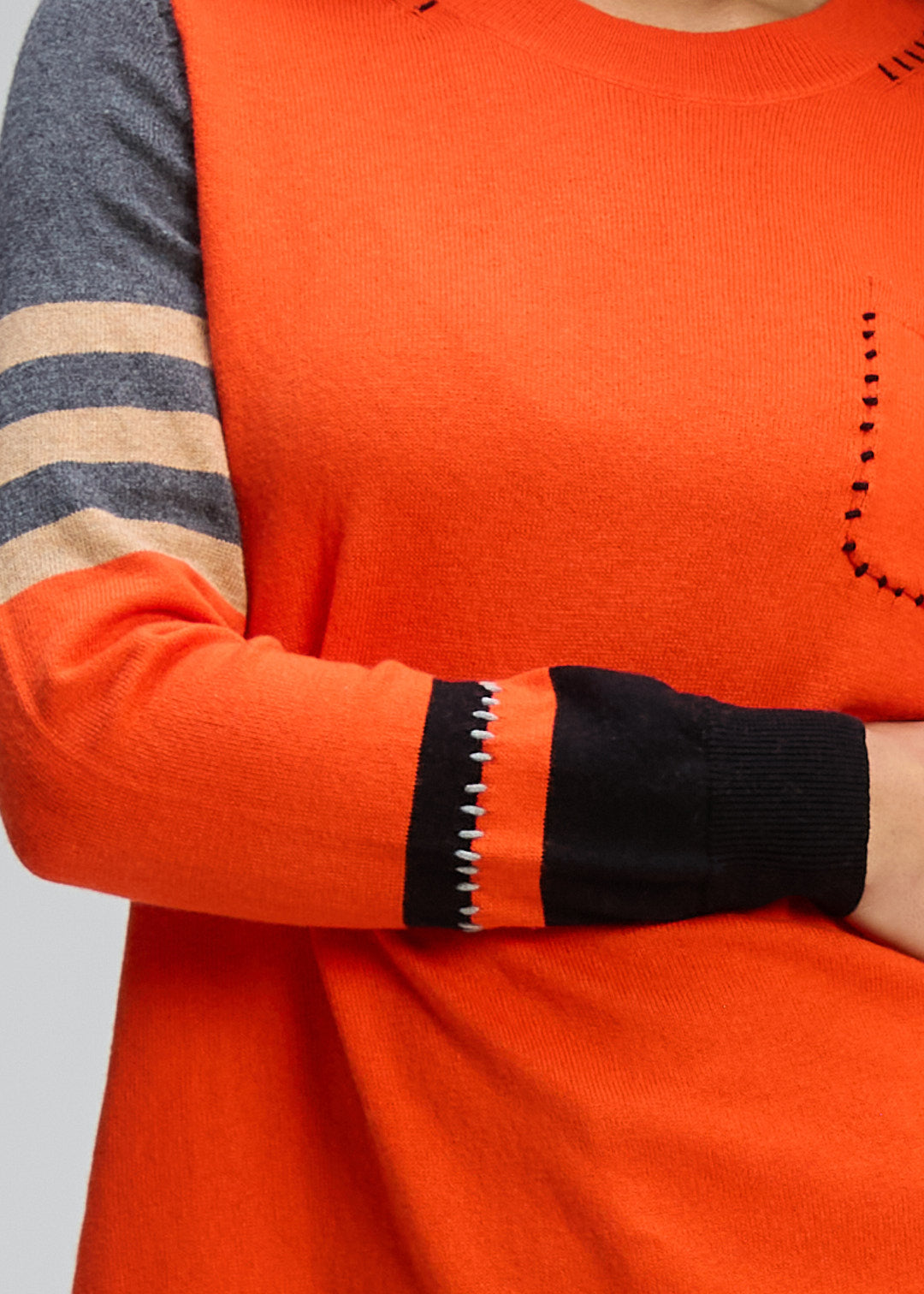 Zaket & Plover Pocket Detail Jumper - Persimmon - Sizes: XS