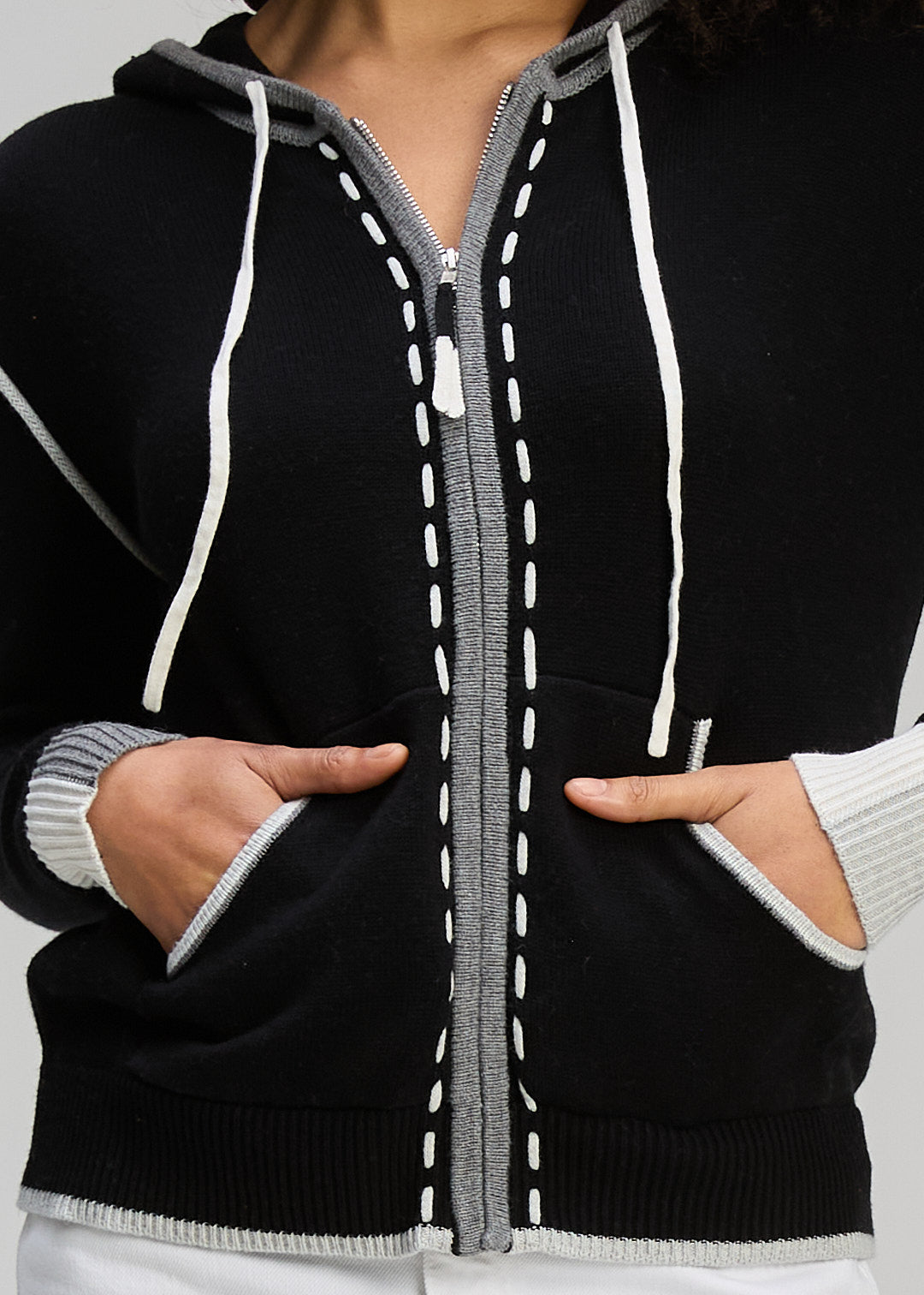 Zaket & Plover "Threaded Hoodie" - Black - Sizes:  S M L