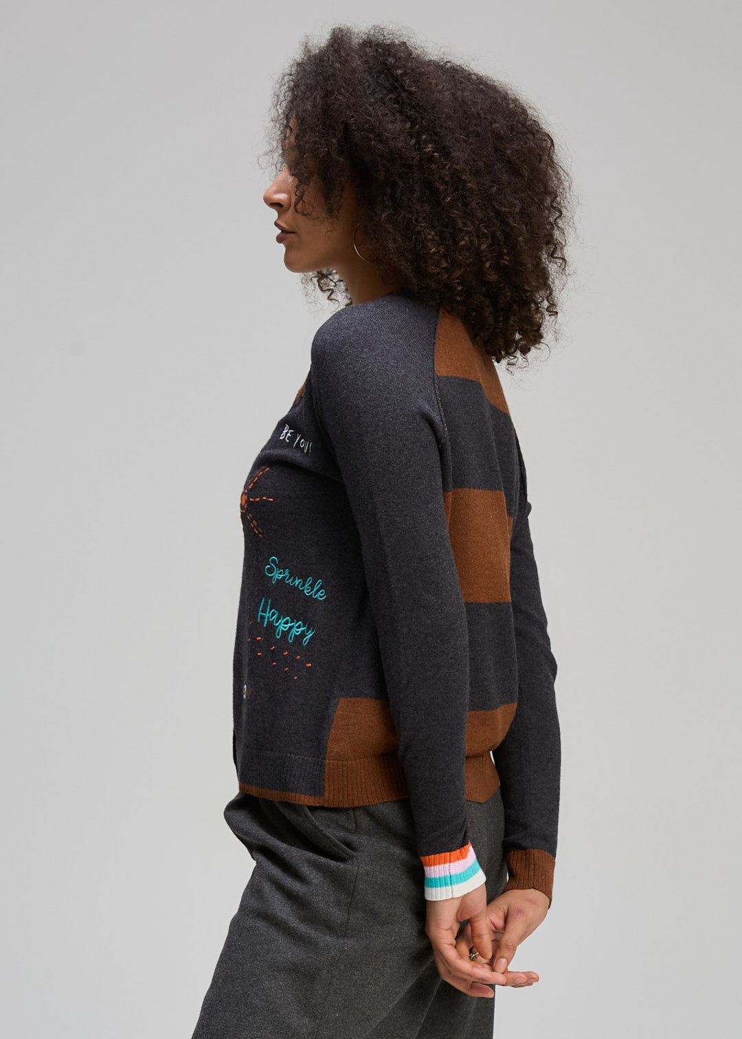 Zaket & Plover "Good Energy Cardi" - Charcoal - Sizes: XS S M L XL