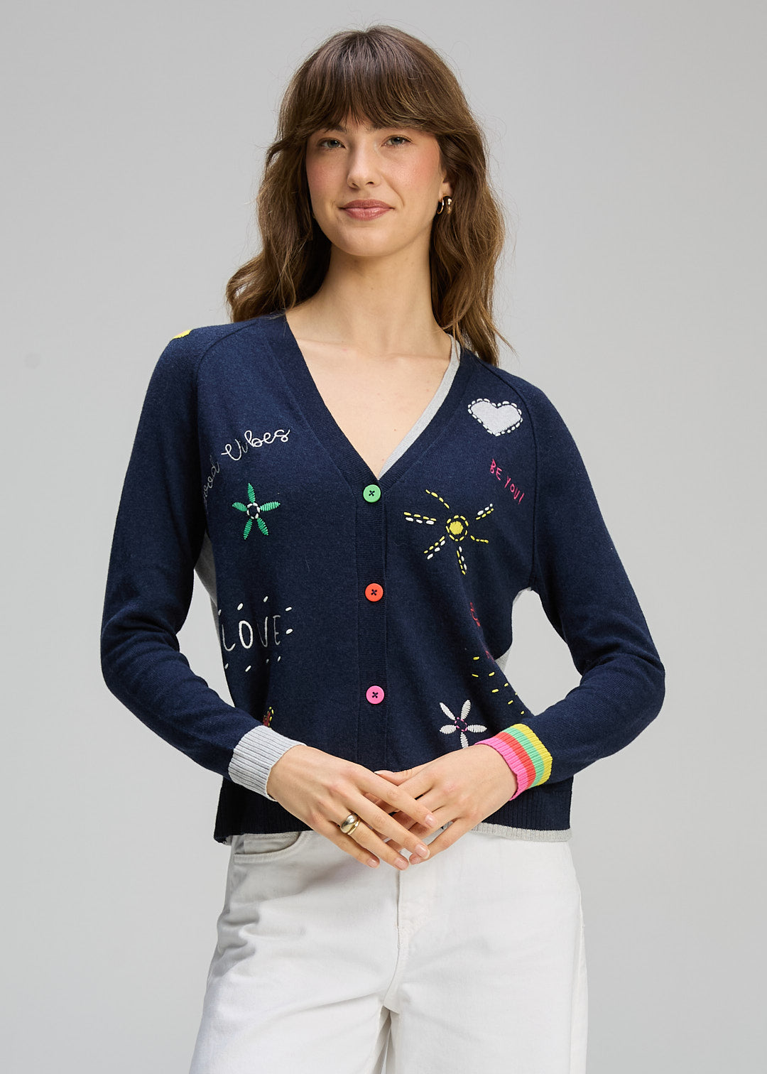 Zaket & Plover "Good Energy Cardi" - Dark Denim - Sizes: S  L