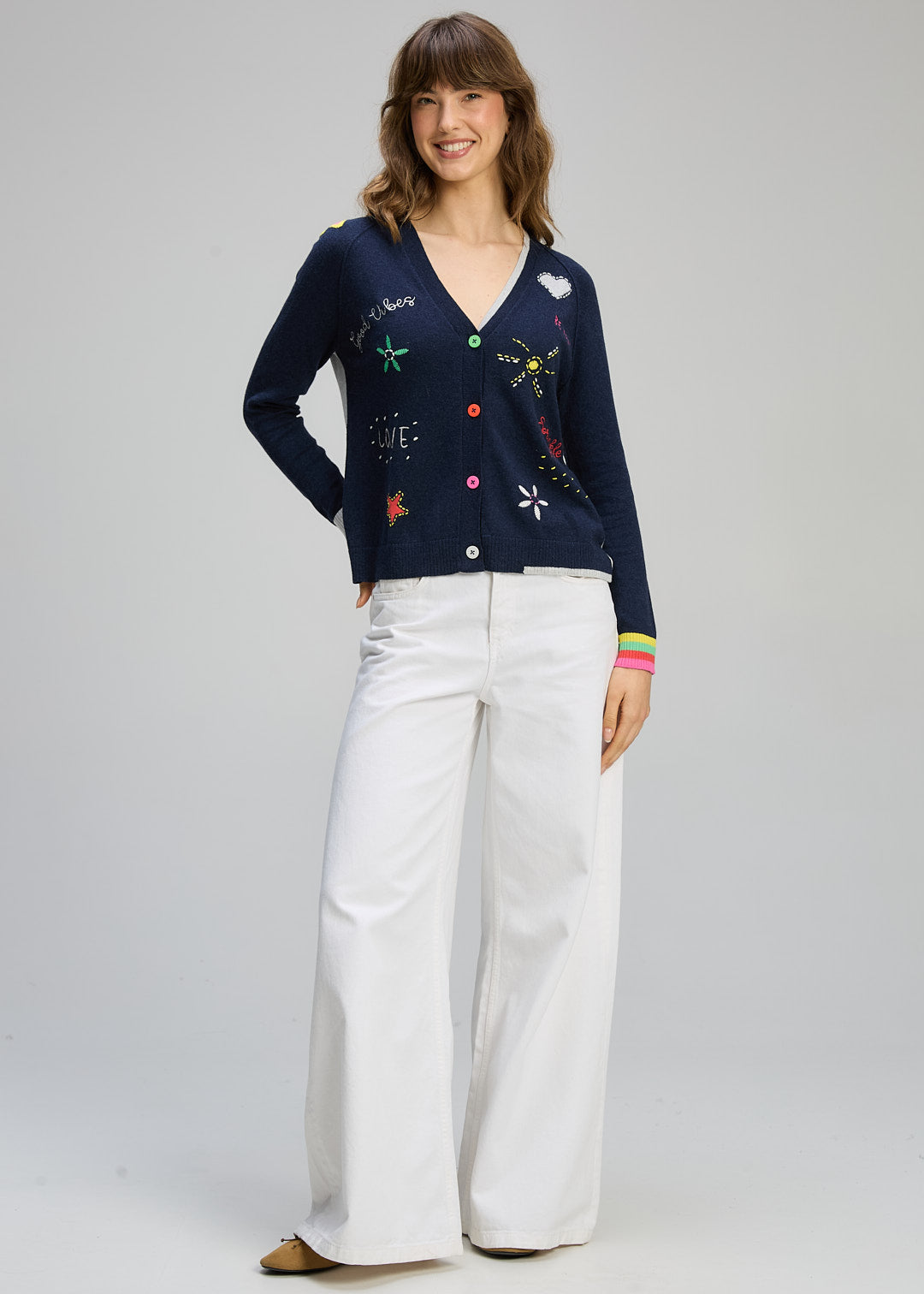 Zaket & Plover "Good Energy Cardi" - Dark Denim - Sizes: S  L