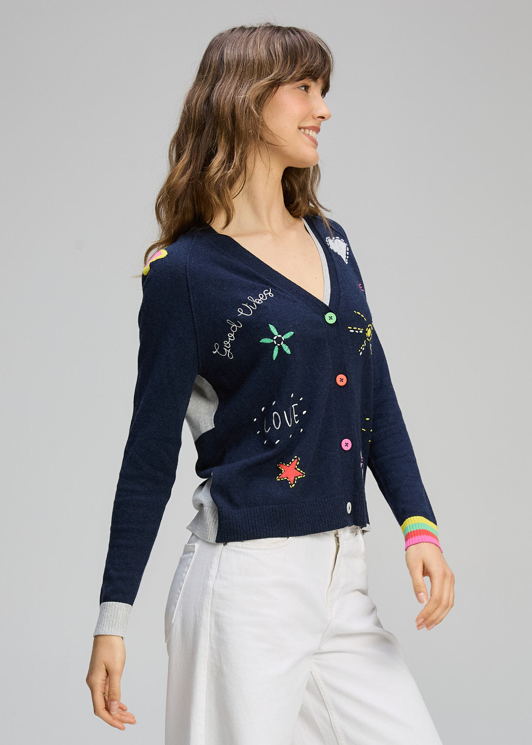 Zaket & Plover "Good Energy Cardi" - Dark Denim - Sizes: S  L