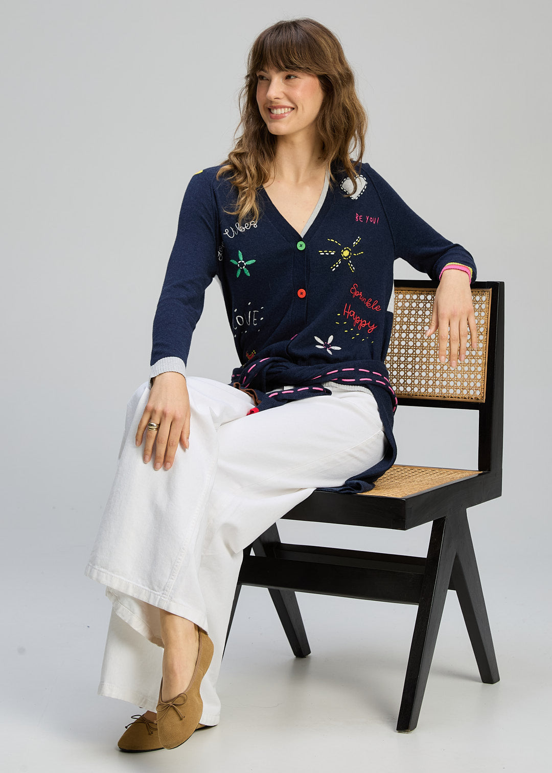 Zaket & Plover "Good Energy Cardi" - Dark Denim - Sizes: S  L