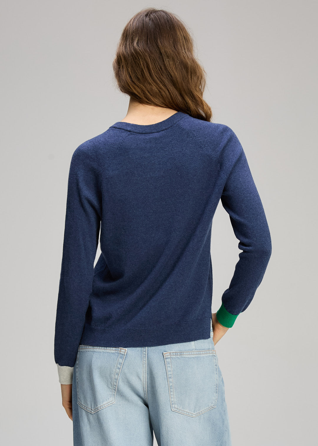 Zaket & Plover "Solar/Lunar Crew Neck Jumper" - Dark Denim - Sizes:  S  XL