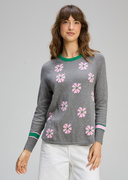 Zaket & Plover "Daisy Chain" Jumper - Cloud - Sizes: XS S M L XL