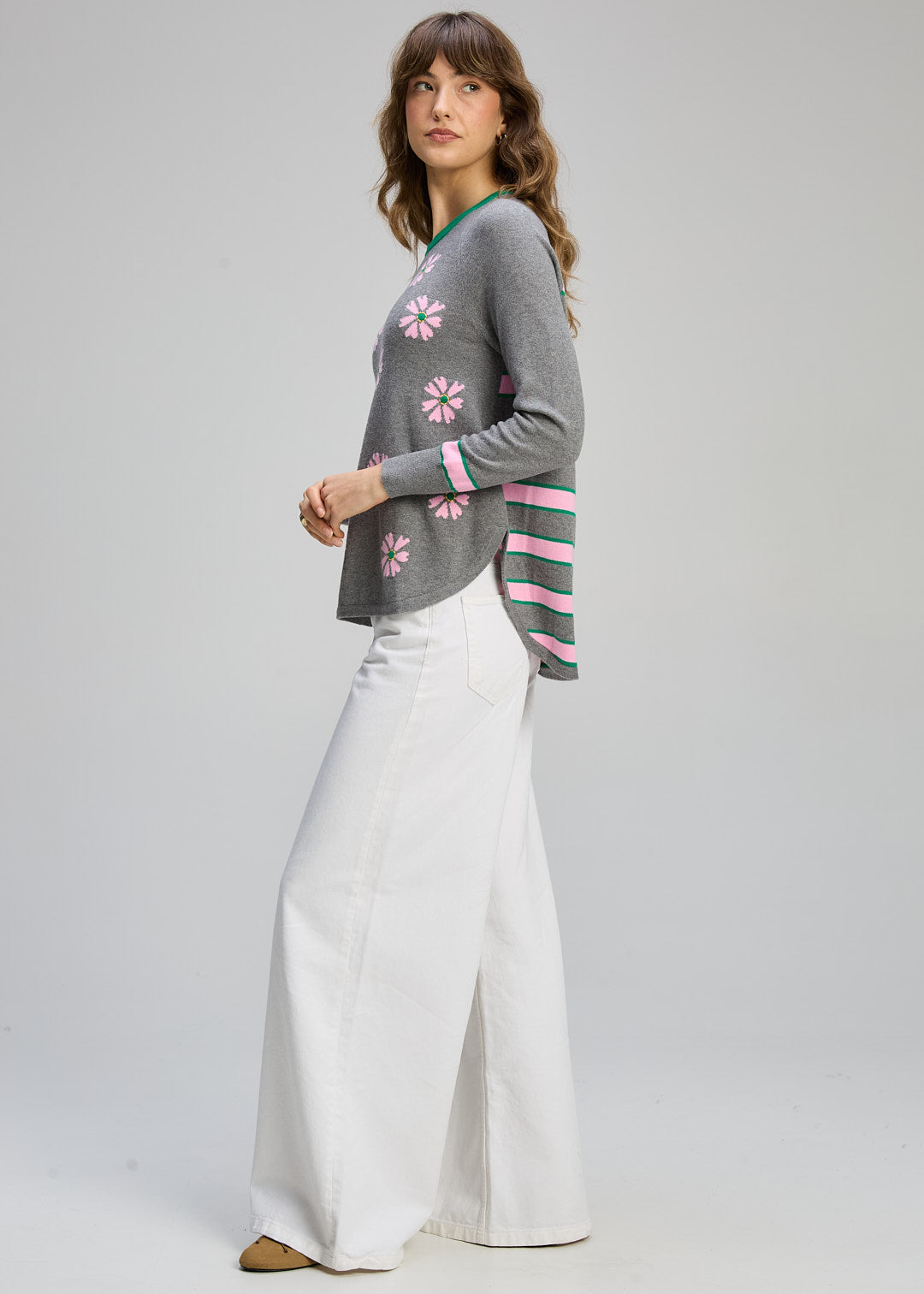 Zaket & Plover "Daisy Chain" Jumper - Cloud - Sizes: XS L