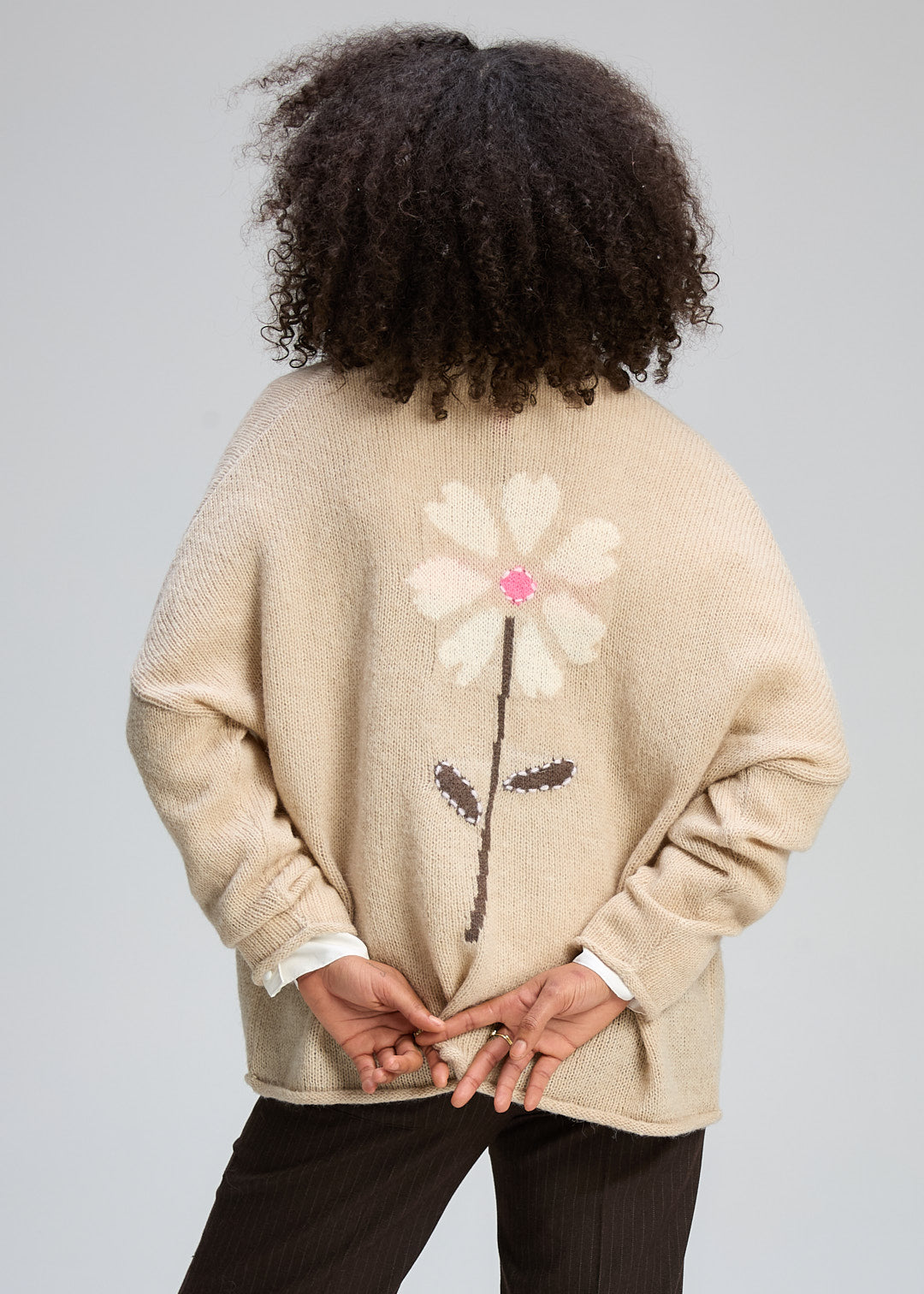 Zaket & Plover "Bloom Back Cardi" - Mink - Sizes: XS/S  M/L