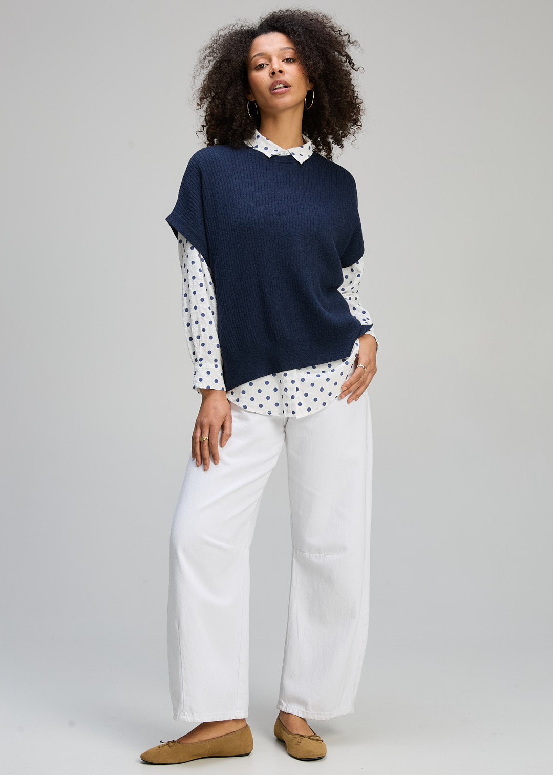 Zaket & Plover Crew Neck Over Top - Dark Denim - Sizes: XS/S M/L