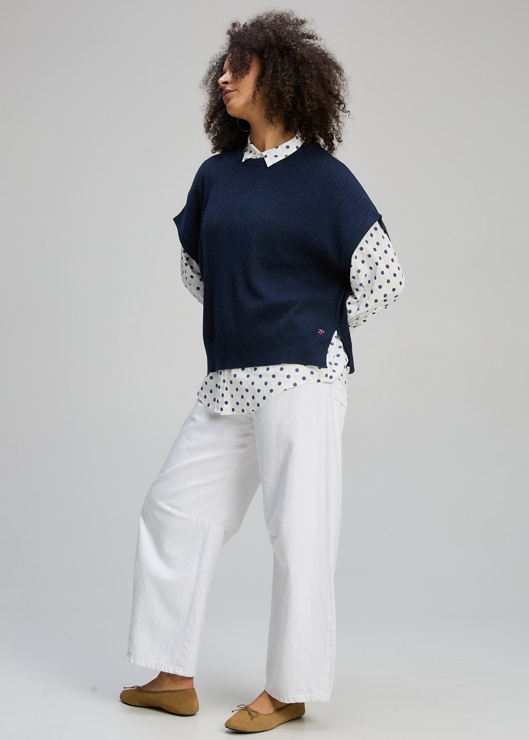 Zaket & Plover Crew Neck Over Top - Dark Denim - Sizes: XS/S M/L