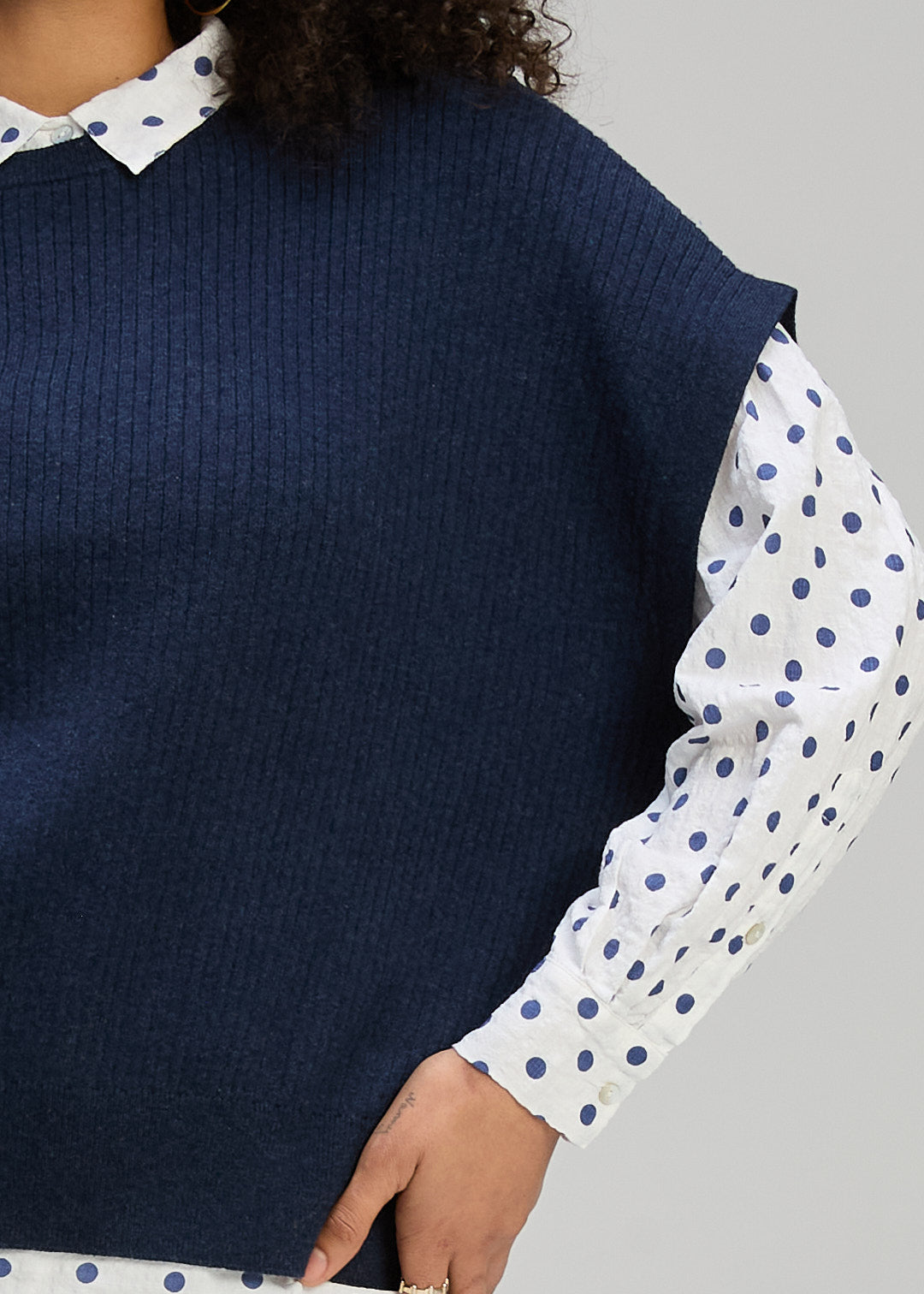 Zaket & Plover Crew Neck Over Top - Dark Denim - Sizes: XS/S M/L