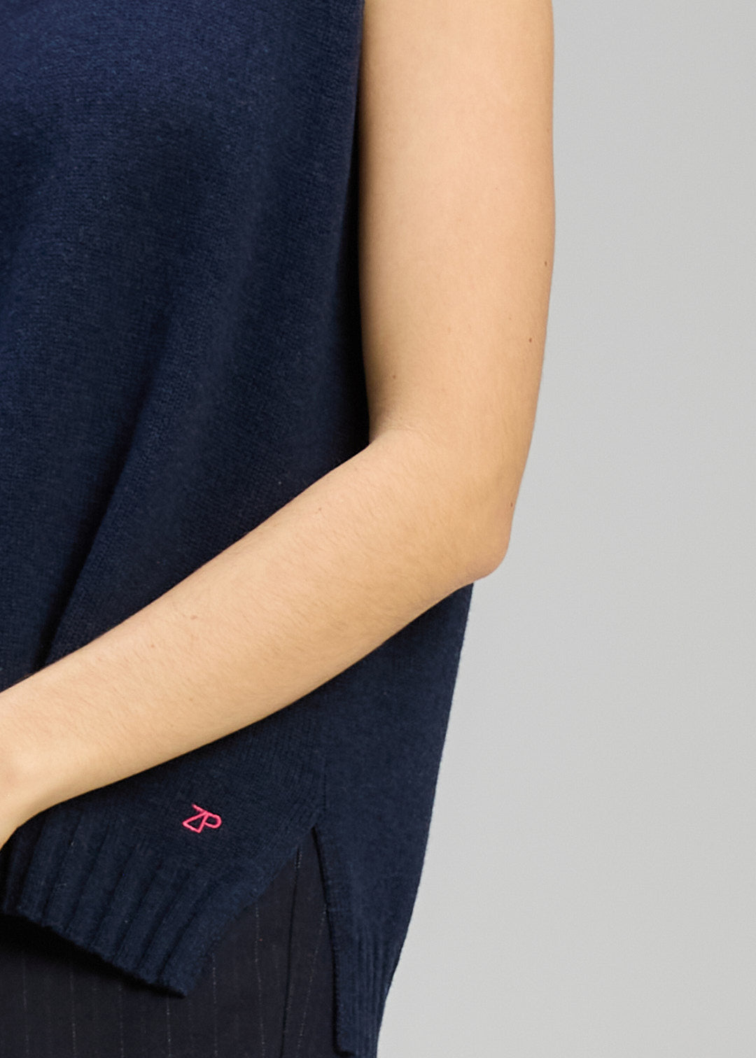 Zaket & Plover Crew Neck Vest - Dark Denim - Sizes: XS S M L XL