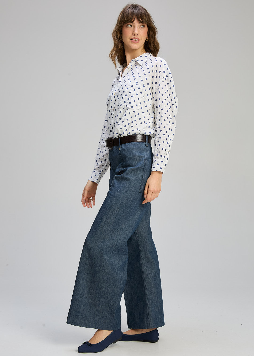 Zaket & Plover Sportino Shirt - Navy Spot - Sizes: XS M L XL