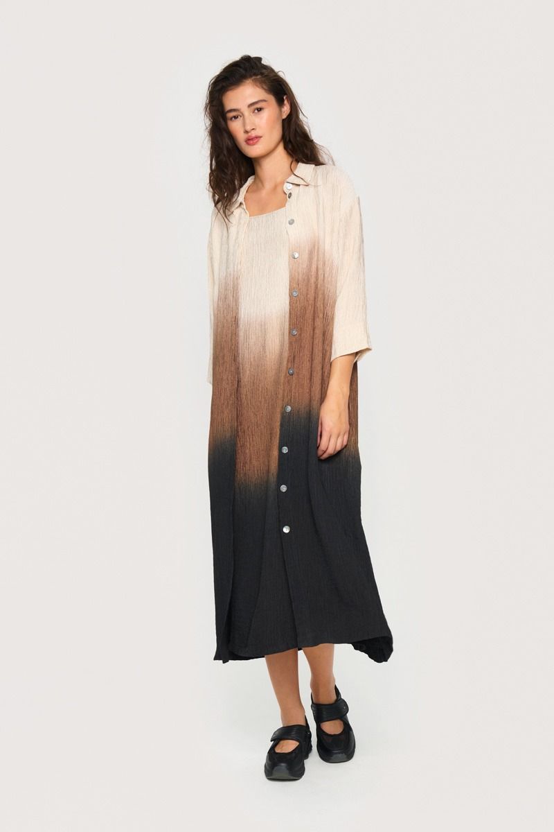 dip dye shirt dress Weekday Huge cotton print t-shirt dress in pink dip dye - PINK