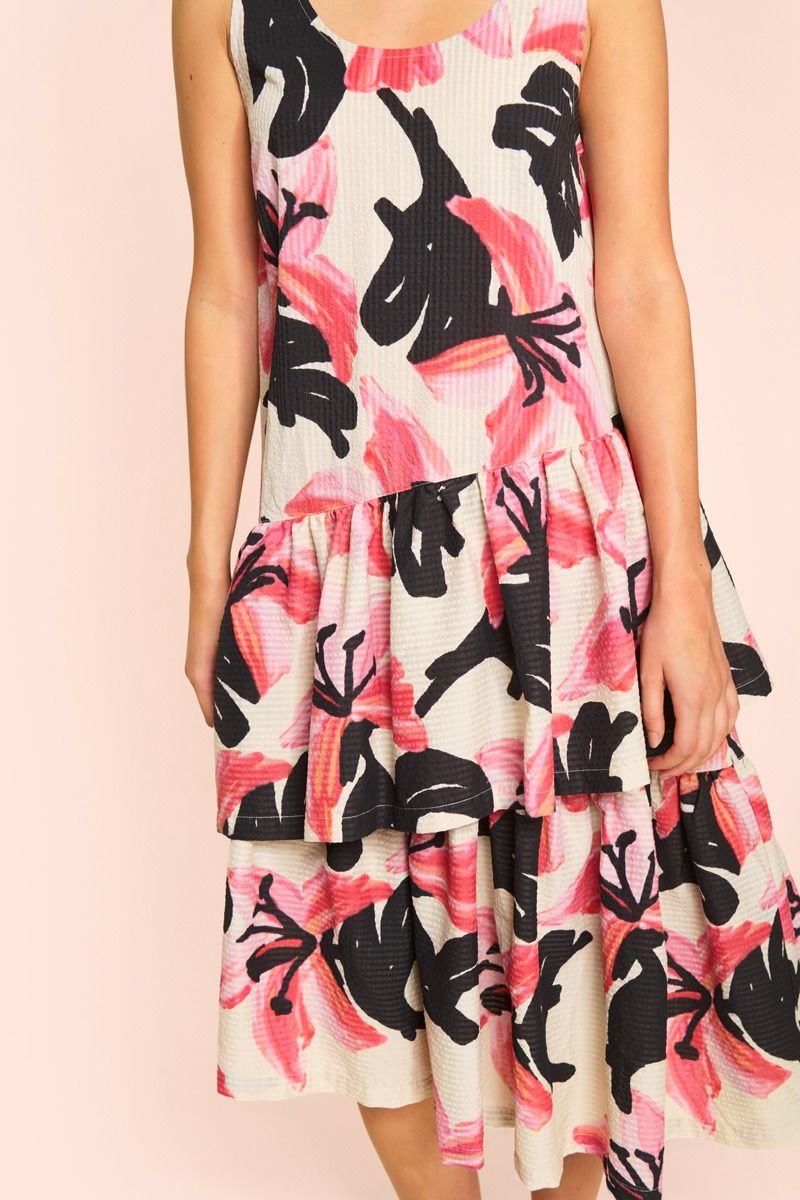SALE Bitte Kai Rand "Cool Lily" Dress With Flounces - Sizes: S M