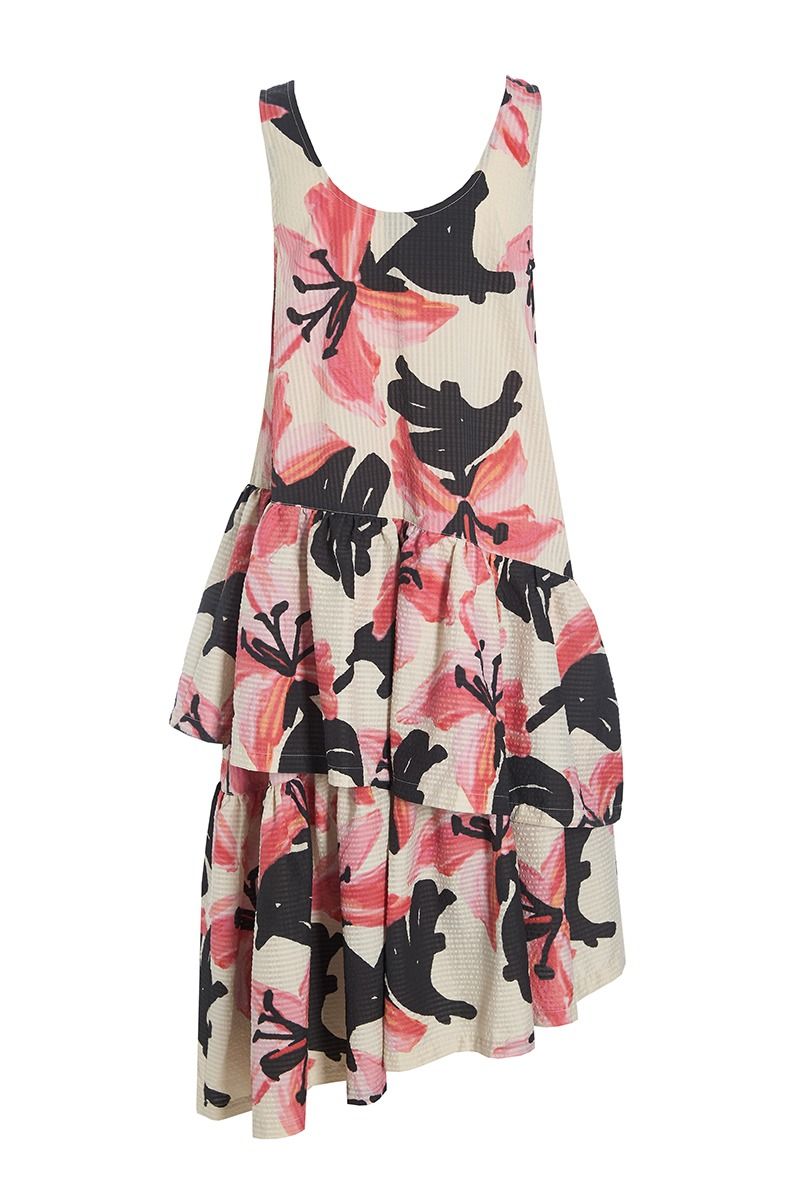 SALE Bitte Kai Rand "Cool Lily" Dress With Flounces - Sizes: S M